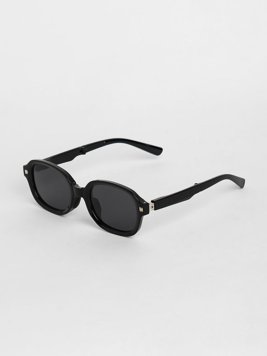 Women Foldable Rectangular Sunglasses - Black - Shop authentic Indian Women's Fashion by Haute Sauce