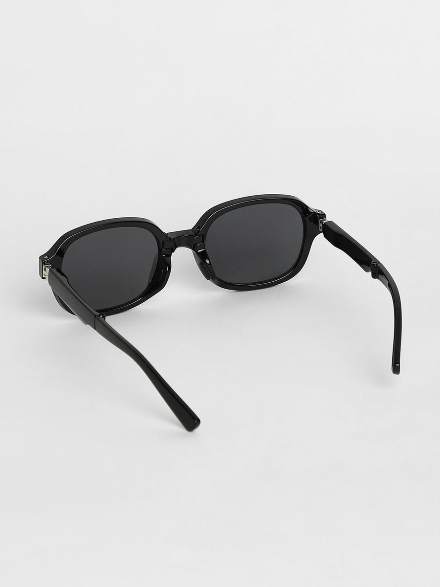 Women Foldable Rectangular Sunglasses - Black - Shop authentic Indian Women's Fashion by Haute Sauce