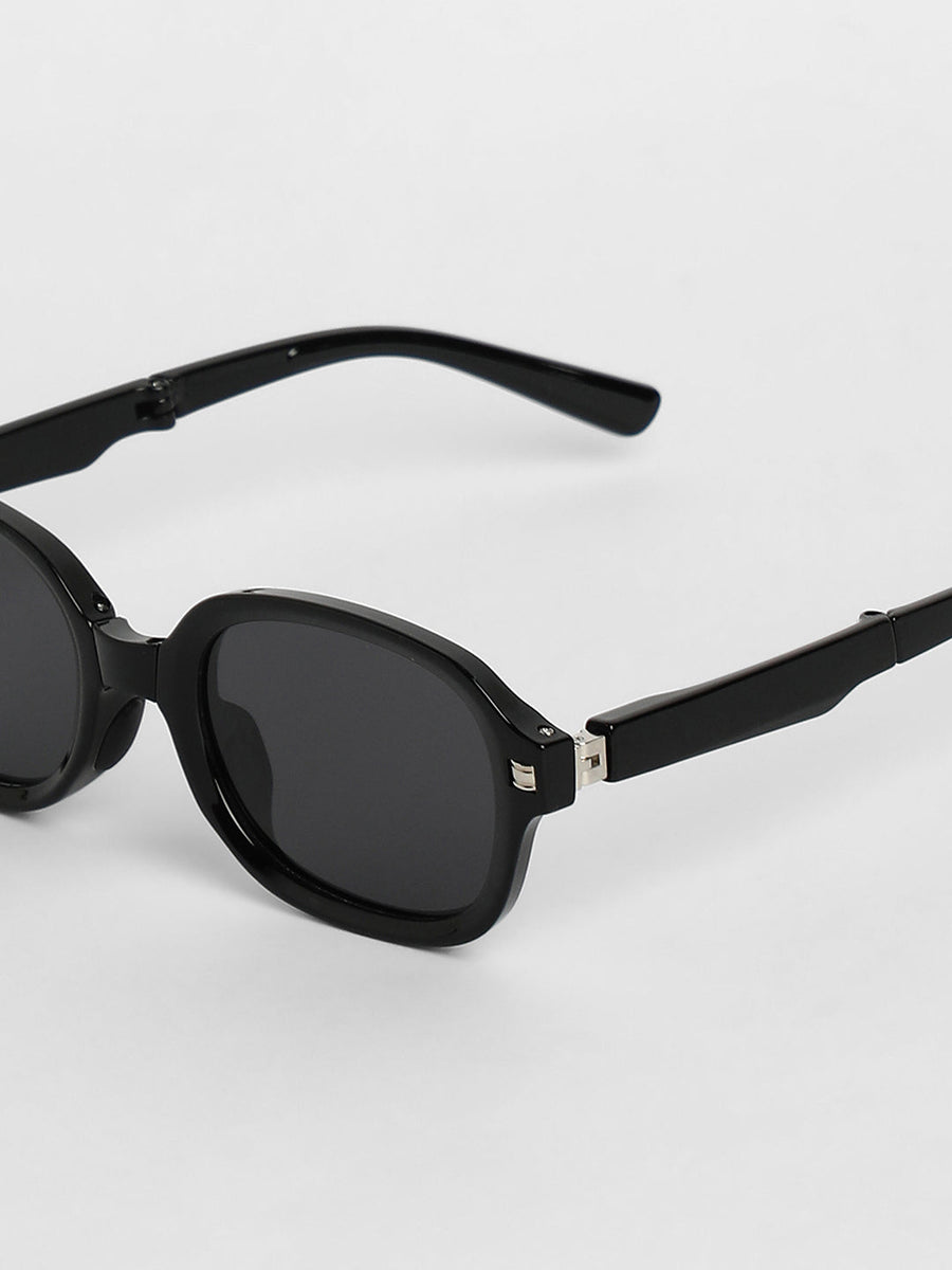 Women Foldable Rectangular Sunglasses - Black - Shop authentic Indian Women's Fashion by Haute Sauce