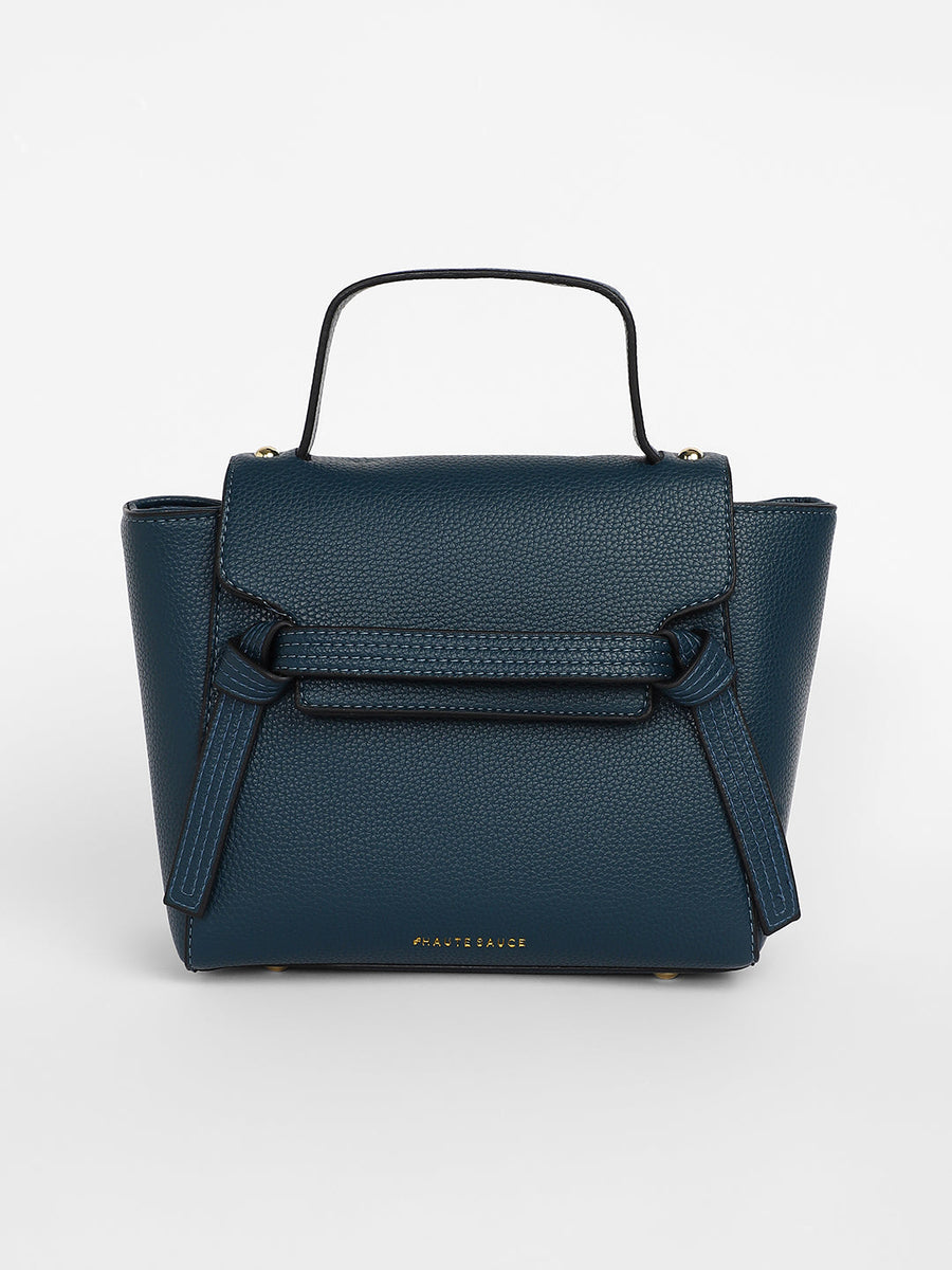 The Cruise Hand Bag - Navy Blue - Shop authentic Indian Women's Fashion by Haute Sauce