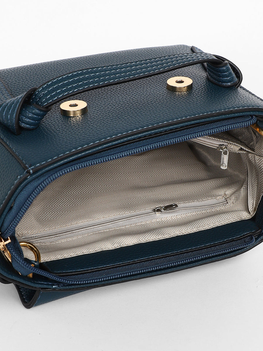 The Cruise Hand Bag - Navy Blue - Shop authentic Indian Women's Fashion by Haute Sauce