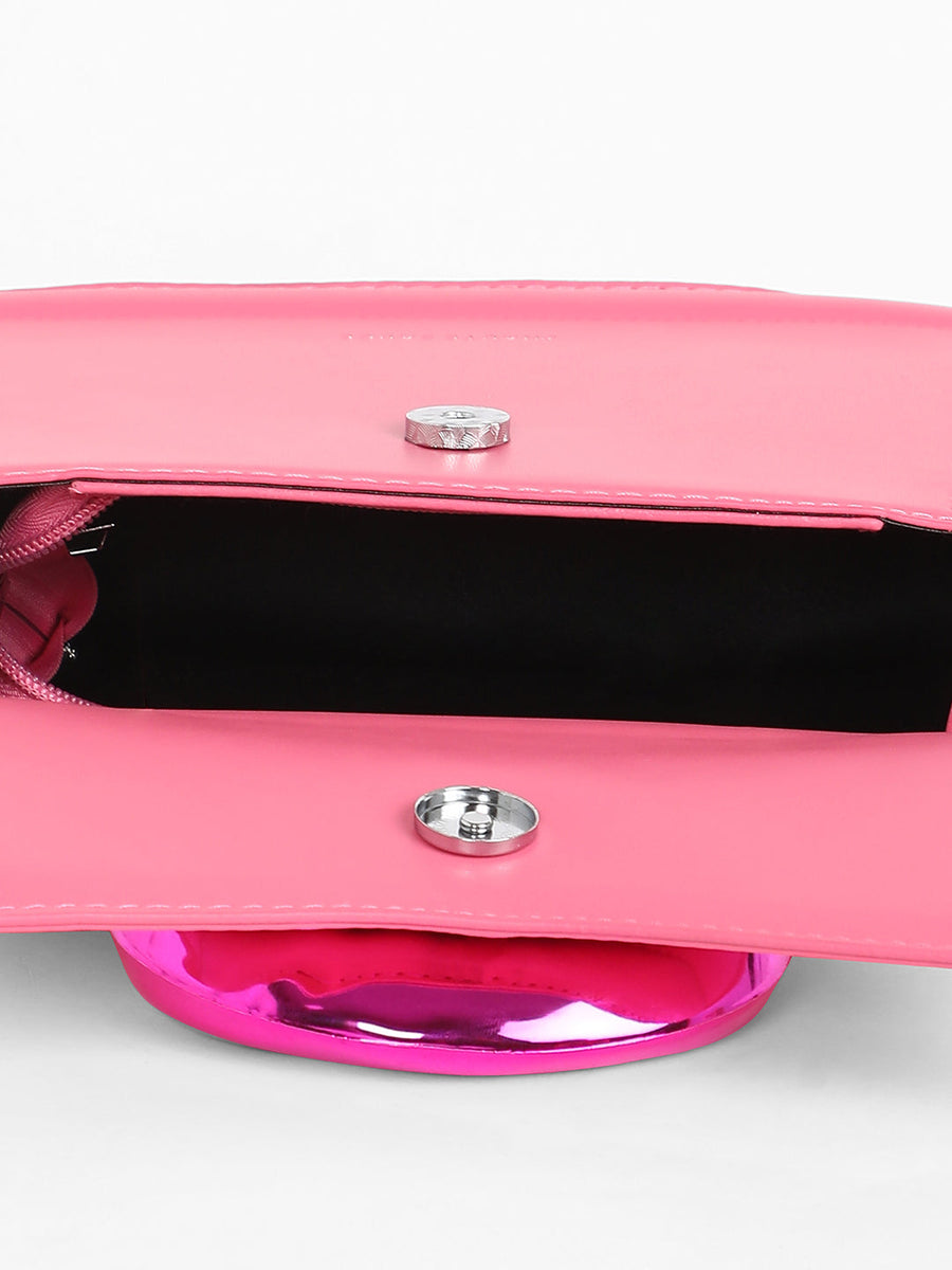 The Caldera Gloss Hand Bag - Rouge Pink - Shop authentic Indian Women's Fashion by Haute Sauce