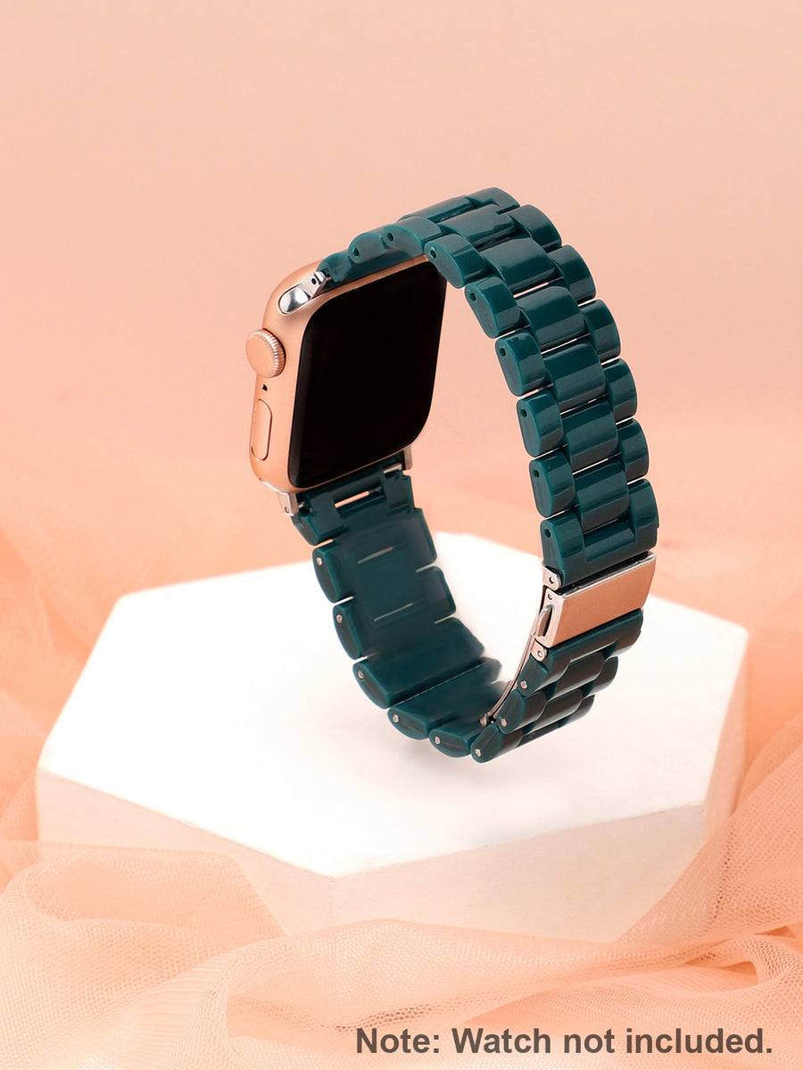 Women Emerald Green Solid Apple Watch Straps - Shop authentic Indian Women's Fashion by Sohi