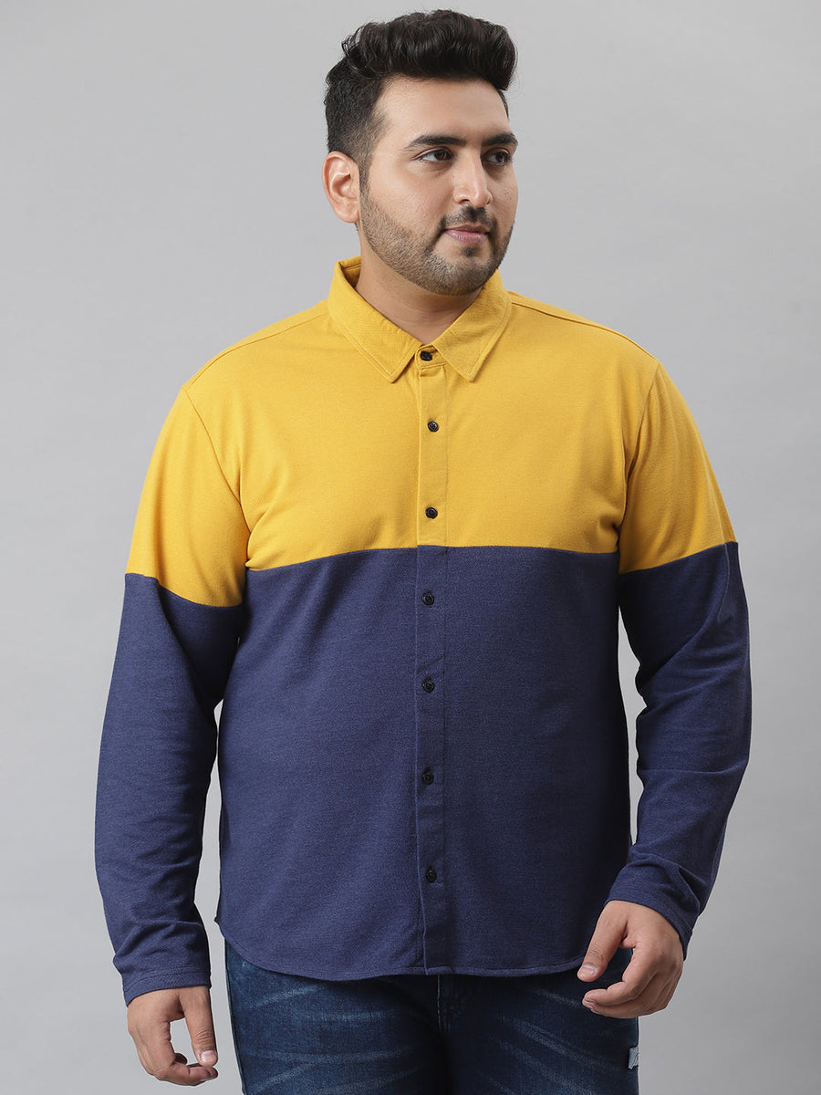 Colorblocked Full Sleeve Shirt - Shop authentic Indian Men's Fashion by Instafab Plus