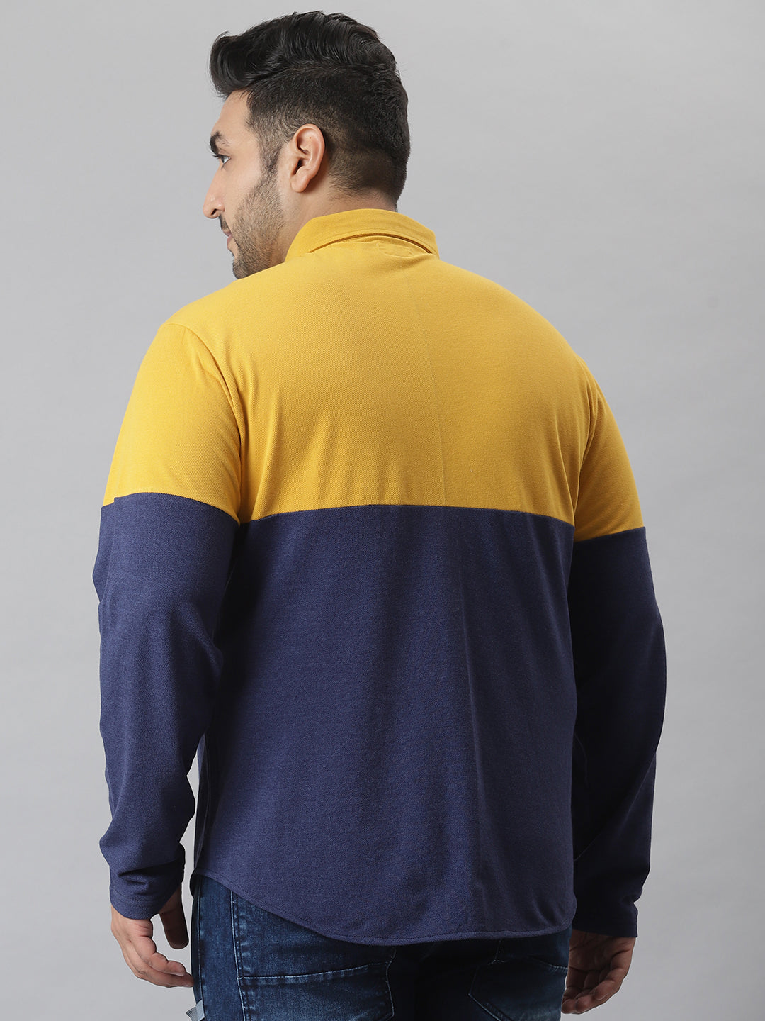 Colorblocked Full Sleeve Shirt - Shop authentic Indian Men's Fashion by Instafab Plus