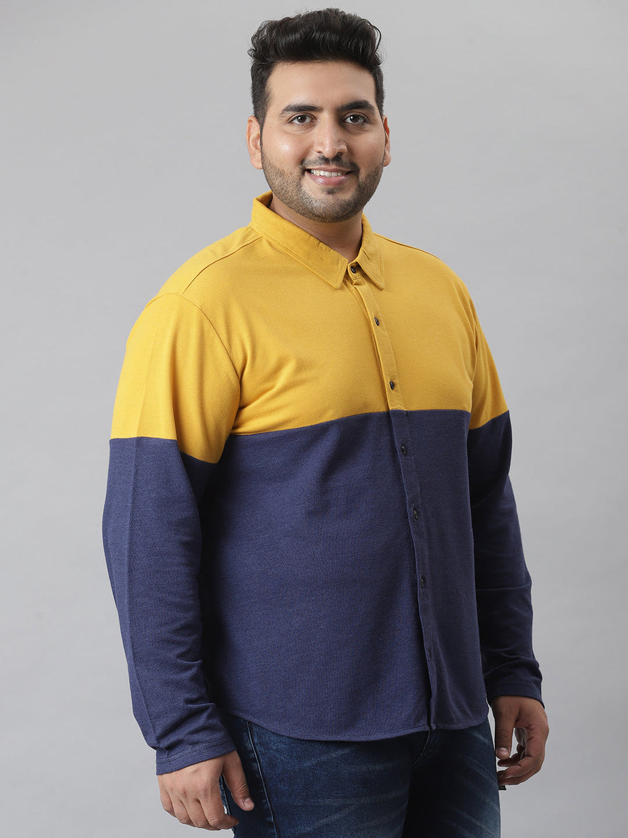 Colorblocked Full Sleeve Shirt - Shop authentic Indian Men's Fashion by Instafab Plus