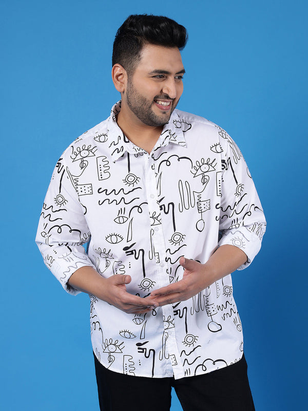 Abstract Design Full Sleeve Shirt - Shop authentic Indian Men's Fashion by Instafab Plus