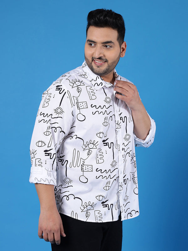 Abstract Design Full Sleeve Shirt - Shop authentic Indian Men's Fashion by Instafab Plus