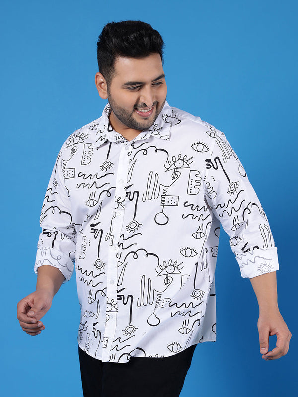 Abstract Design Full Sleeve Shirt - Shop authentic Indian Men's Fashion by Instafab Plus