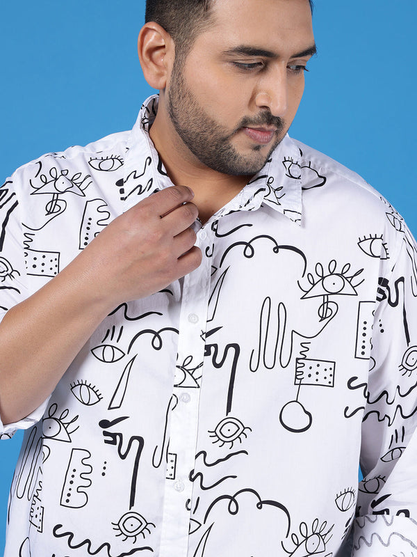 Abstract Design Full Sleeve Shirt - Shop authentic Indian Men's Fashion by Instafab Plus