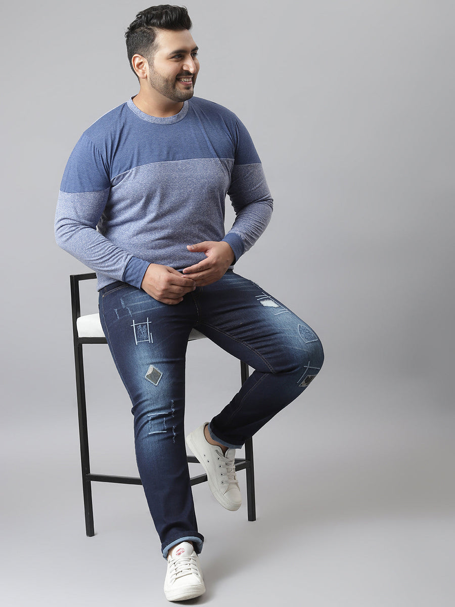 Colorblock Full Sleeve T-Shirt - Shop authentic Indian Men's Fashion by Instafab Plus