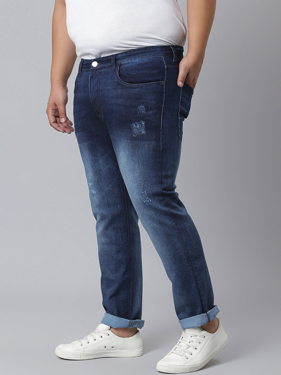 Torn Type Stylish Casual Denim Jeans - Shop authentic Indian Men's Fashion by Instafab Plus