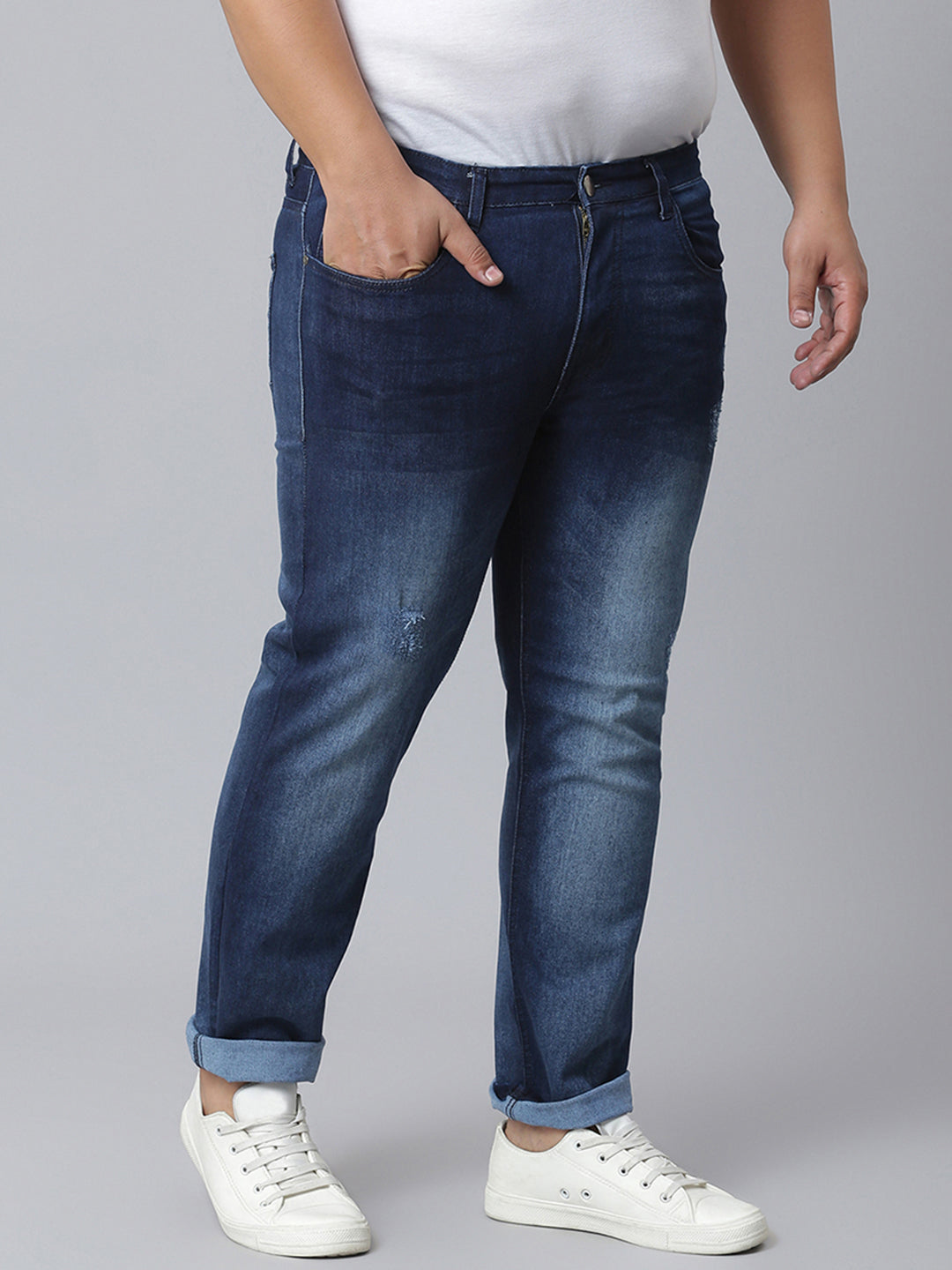 Torn Type Stylish Casual Denim Jeans - Shop authentic Indian Men's Fashion by Instafab Plus
