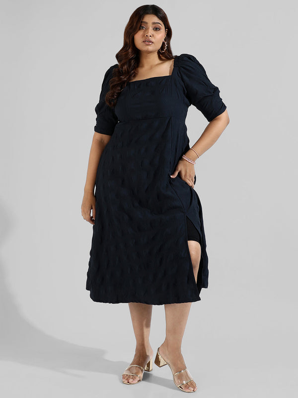 Solid Side Cut Design Stylish Casual Dresses - Shop authentic Indian Women's Fashion by Instafab Plus