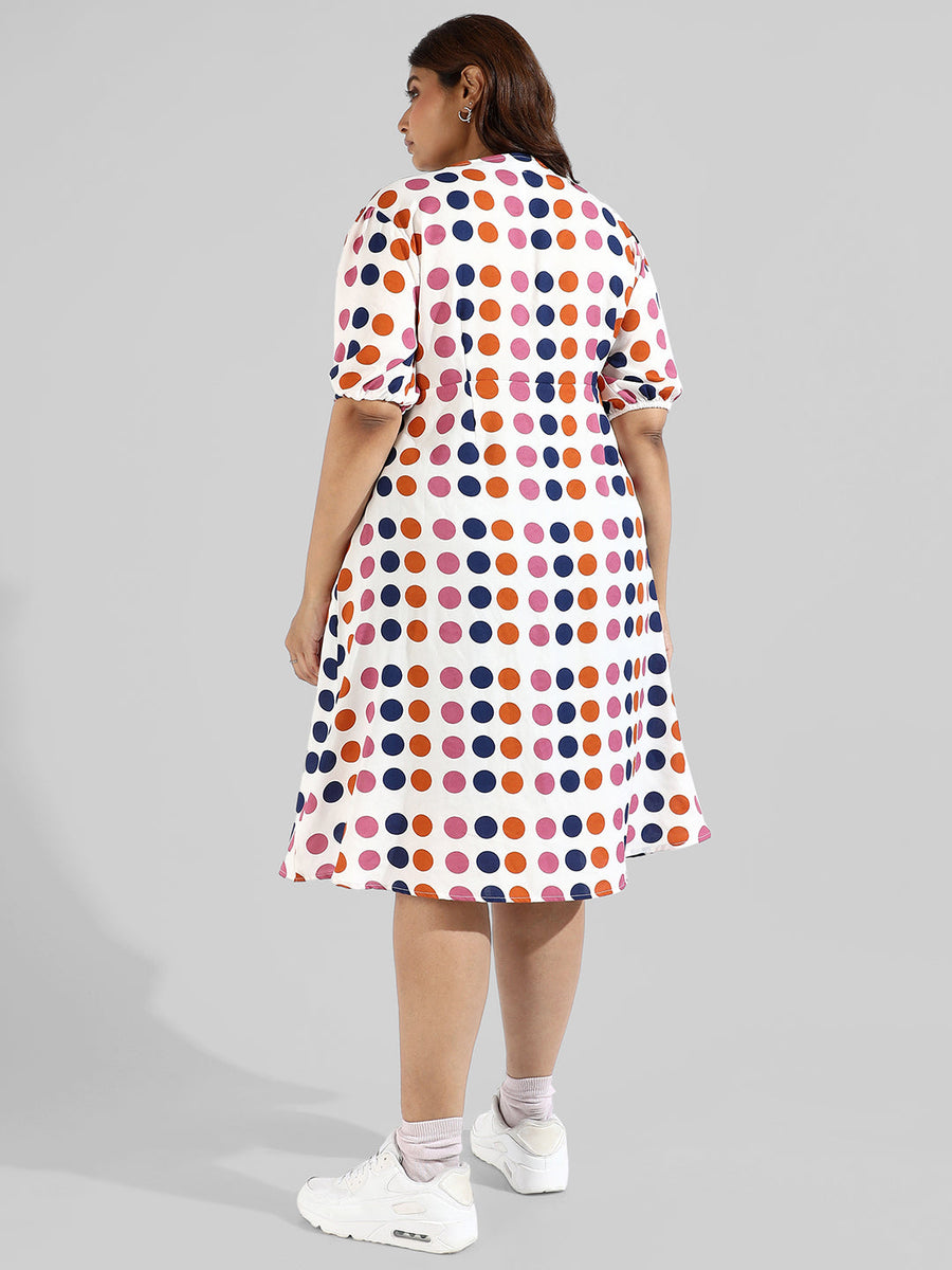Polka Dot'S Design, Button Stylish Casual Dresses - Shop authentic Indian Women's Fashion by Instafab Plus
