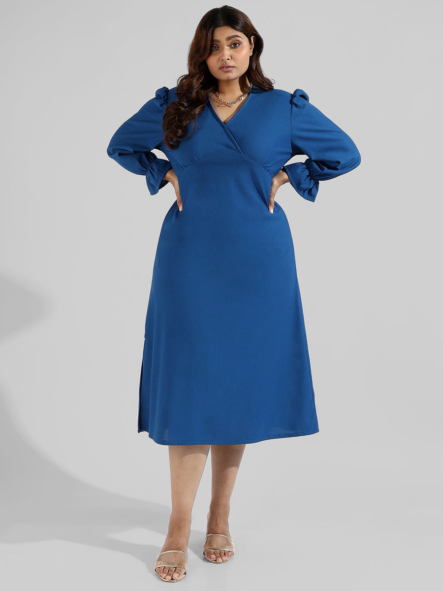 Solid Stylish Back Button Casual Dresses - Shop authentic Indian Women's Fashion by Instafab Plus