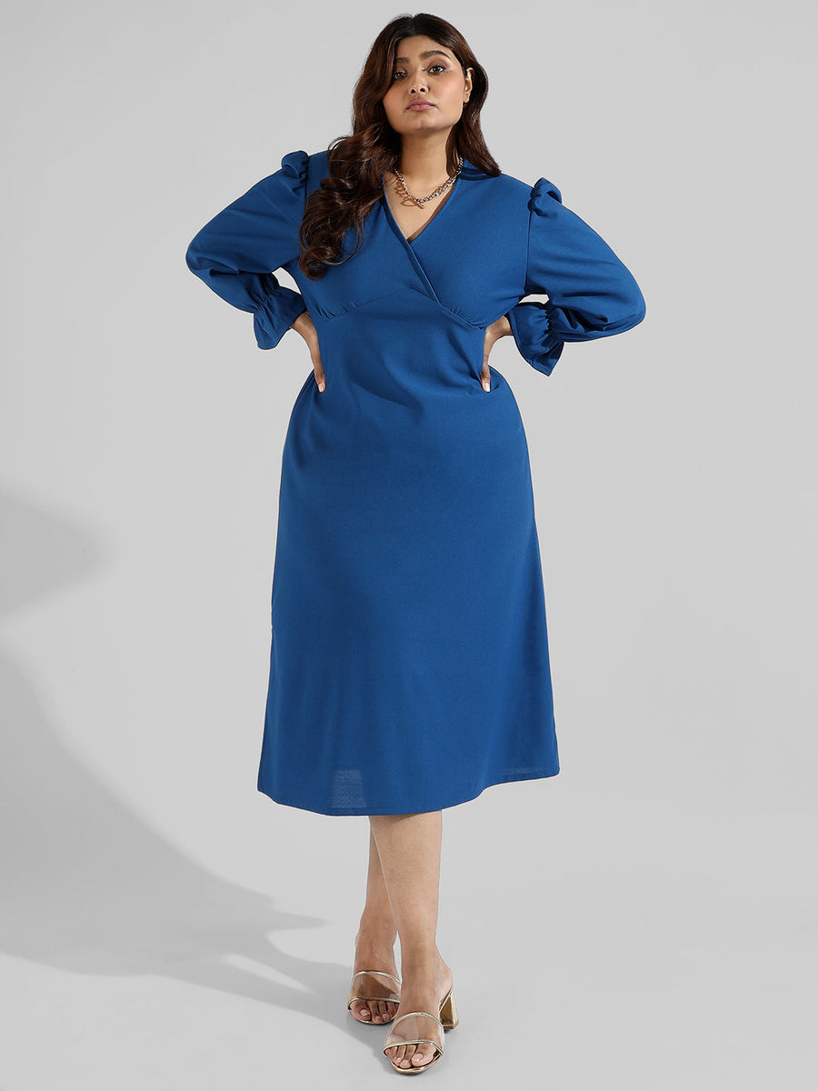 Solid Stylish Back Button Casual Dresses - Shop authentic Indian Women's Fashion by Instafab Plus