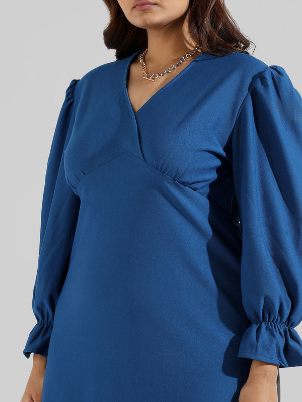 Solid Stylish Back Button Casual Dresses - Shop authentic Indian Women's Fashion by Instafab Plus