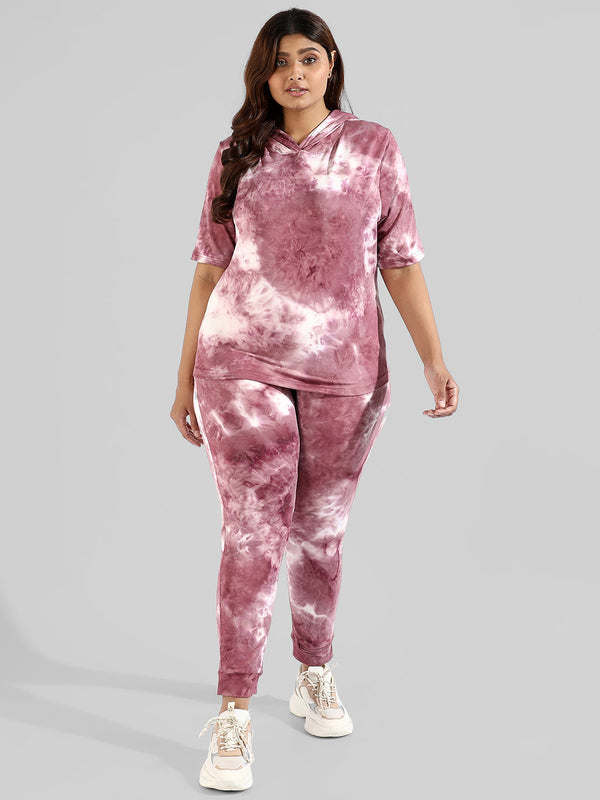 Tye-Dye Hooded Co-Ords Set - Shop authentic Indian Women's Fashion by Instafab Plus