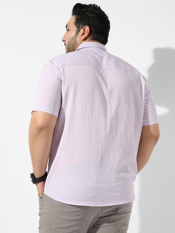 Lavender Textured Casual Shirt - Shop authentic Indian Men's Fashion by Instafab Plus