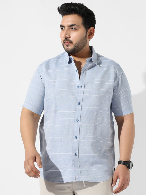Light Blue Striped Casual Shirt - Shop authentic Indian Men's Fashion by Instafab Plus