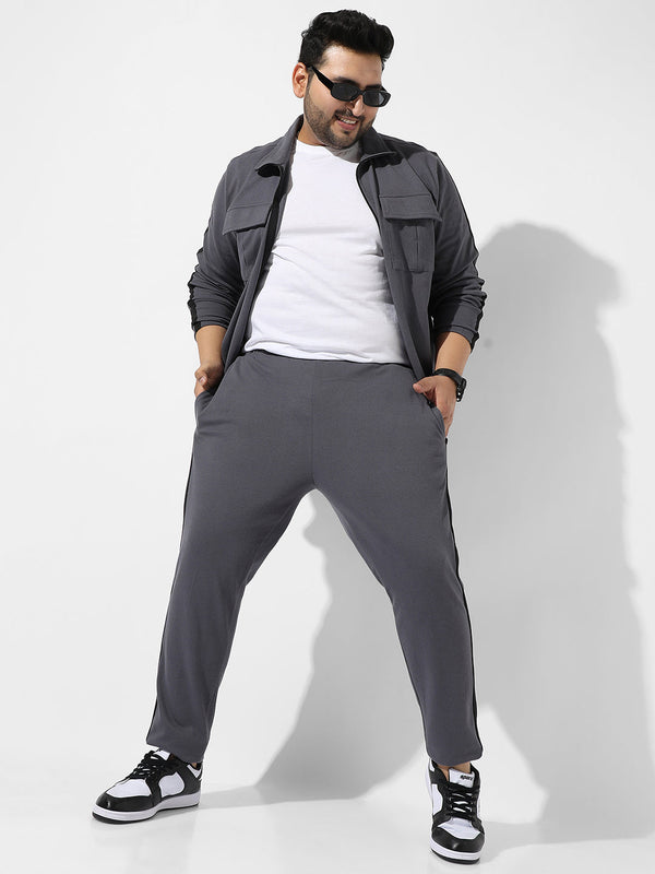 Solid Charcoal Grey Co-Ords Set - Shop authentic Indian Men's Fashion by Instafab Plus