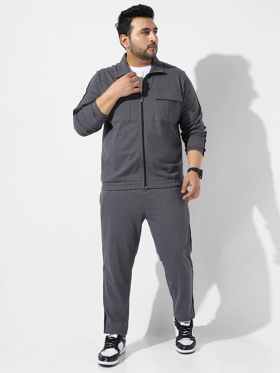 Solid Charcoal Grey Co-Ords Set - Shop authentic Indian Men's Fashion by Instafab Plus
