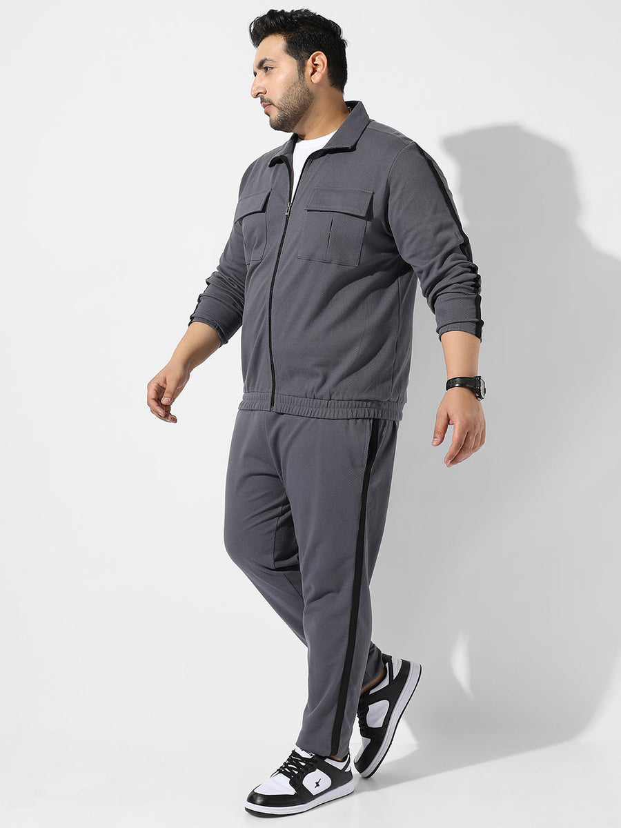 Solid Charcoal Grey Co-Ords Set - Shop authentic Indian Men's Fashion by Instafab Plus