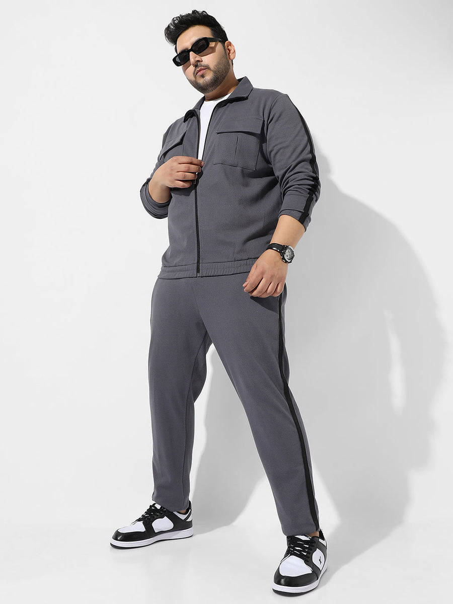 Solid Charcoal Grey Co-Ords Set - Shop authentic Indian Men's Fashion by Instafab Plus