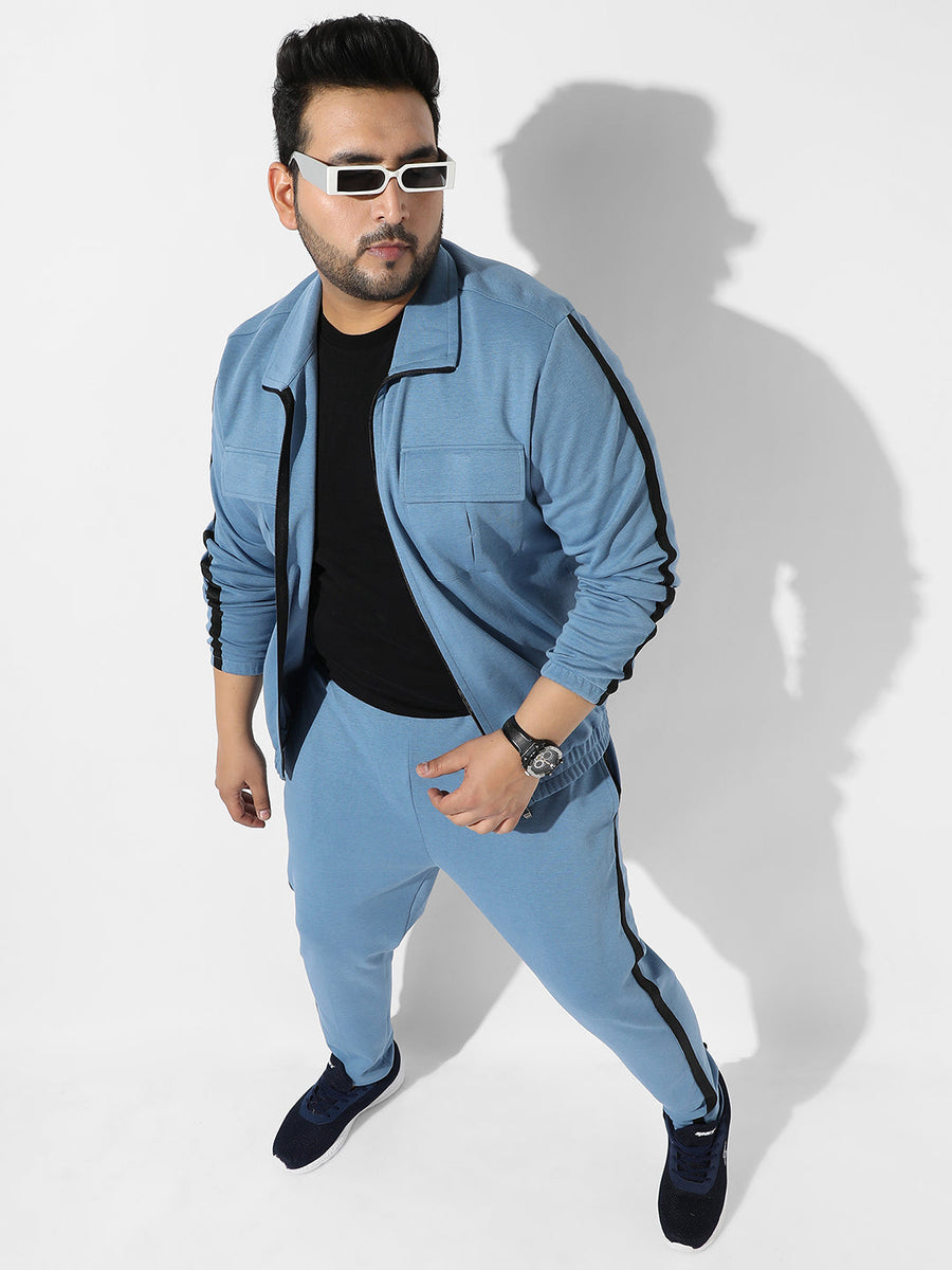 Solid Icy Blue Co-Ords Set - Shop authentic Indian Men's Fashion by Instafab Plus