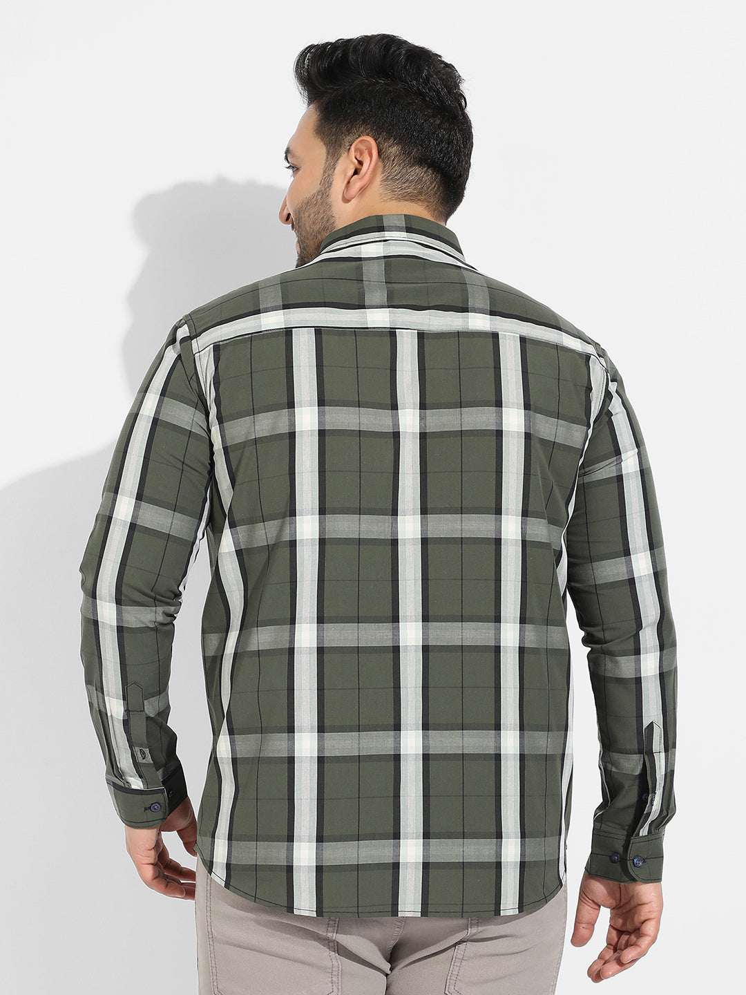 Tartan Plaid Dark Green Shirt - Shop authentic Indian Men's Fashion by Instafab Plus