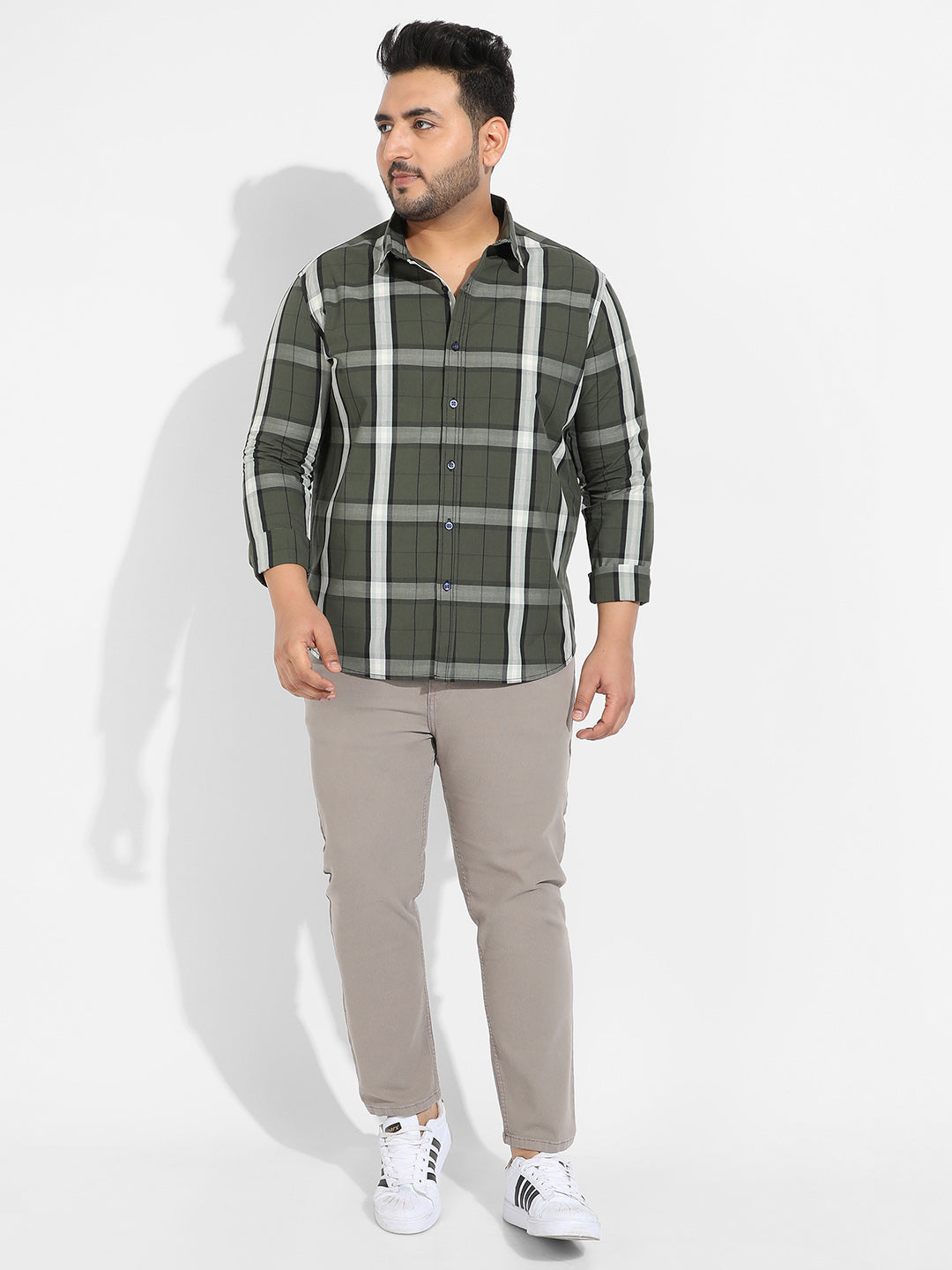 Tartan Plaid Dark Green Shirt - Shop authentic Indian Men's Fashion by Instafab Plus