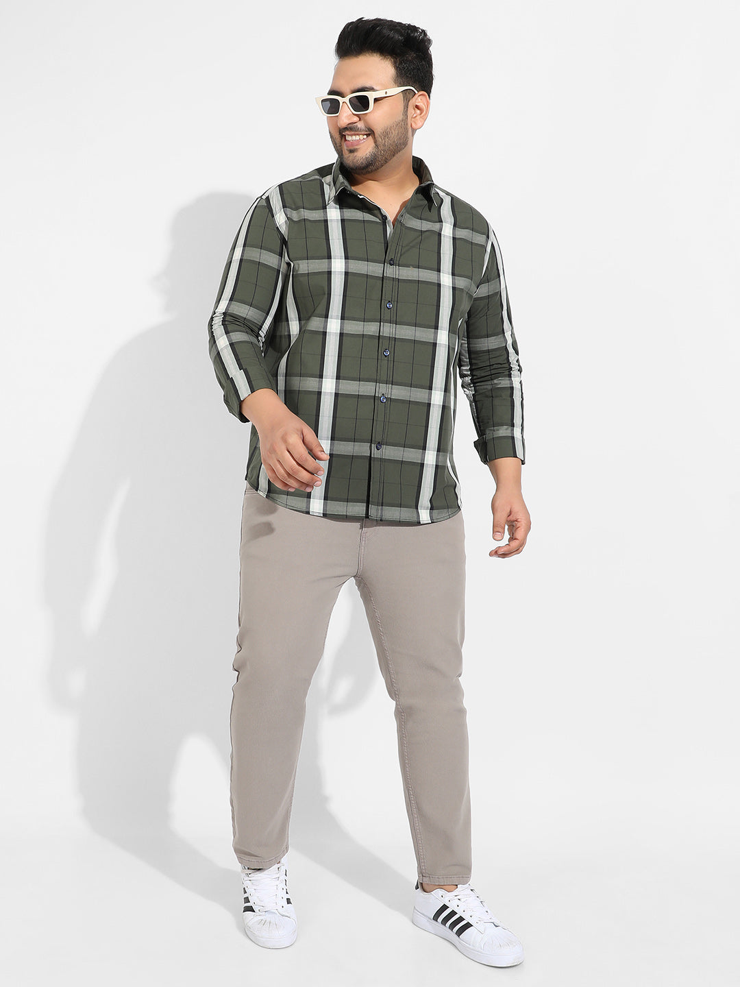 Tartan Plaid Dark Green Shirt - Shop authentic Indian Men's Fashion by Instafab Plus