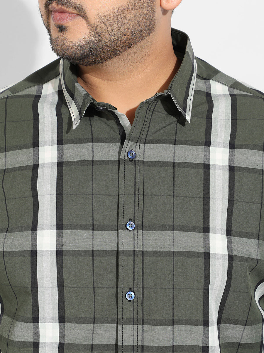 Tartan Plaid Dark Green Shirt - Shop authentic Indian Men's Fashion by Instafab Plus