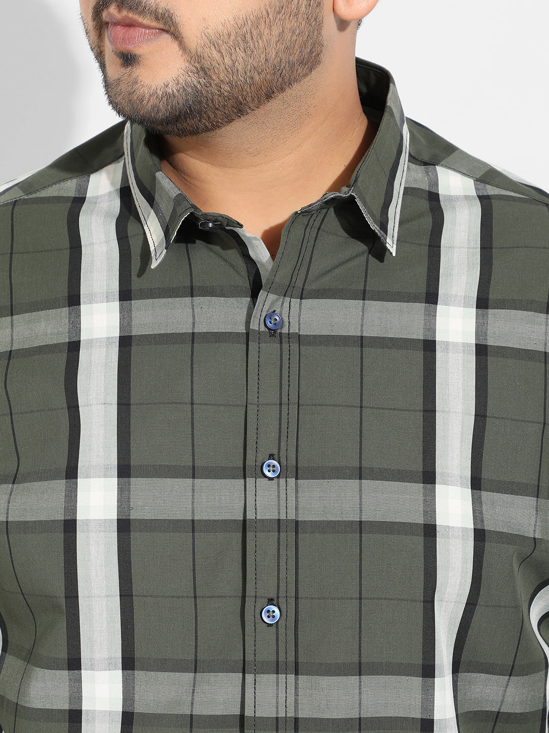 Tartan Plaid Dark Green Shirt - Shop authentic Indian Men's Fashion by Instafab Plus