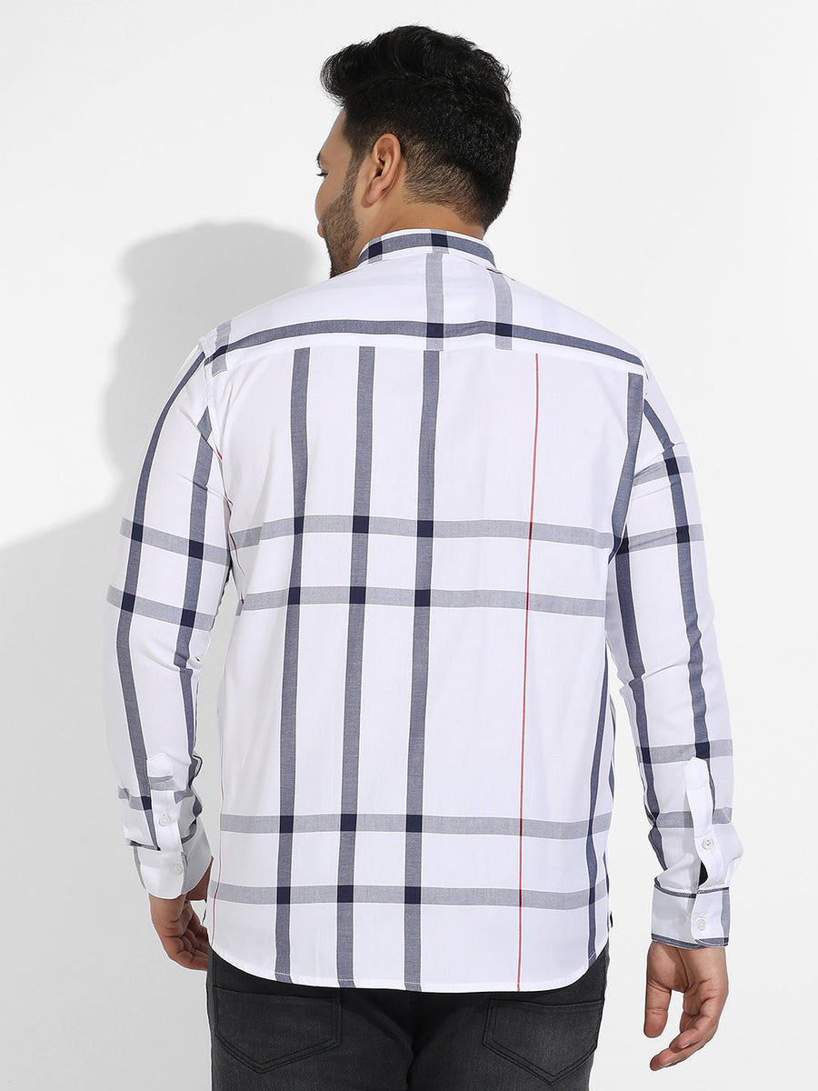 White Tartan Plaid Shirt - Shop authentic Indian Men's Fashion by Instafab Plus