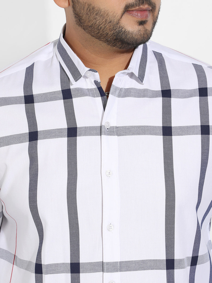 White Tartan Plaid Shirt - Shop authentic Indian Men's Fashion by Instafab Plus