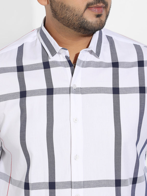White Tartan Plaid Shirt - Shop authentic Indian Men's Fashion by Instafab Plus
