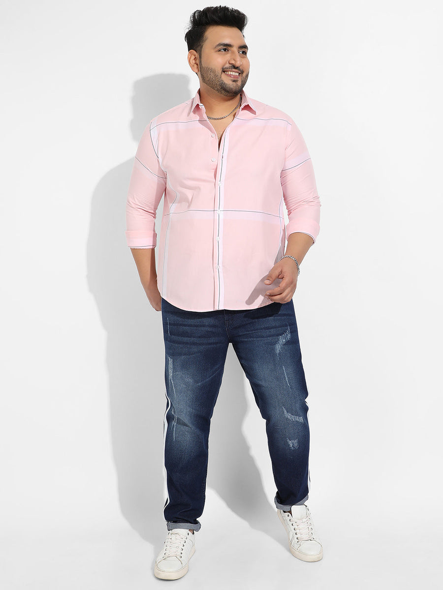 Pastel Striped Button Up Shirt - Shop authentic Indian Men's Fashion by Instafab Plus