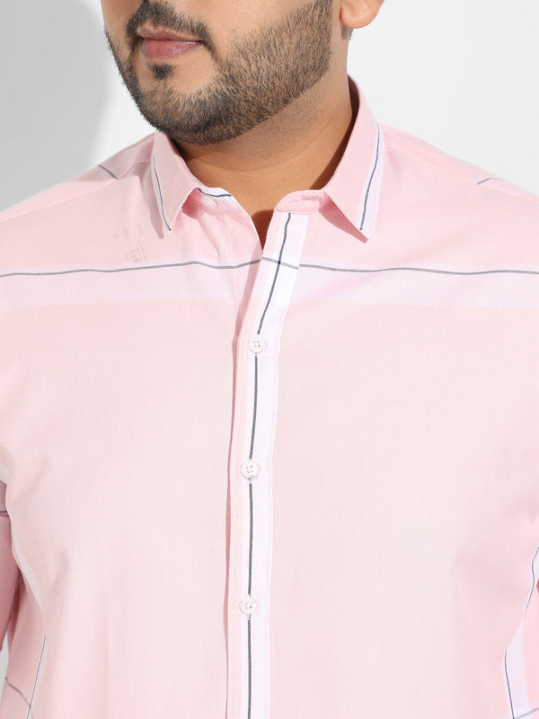 Pastel Striped Button Up Shirt - Shop authentic Indian Men's Fashion by Instafab Plus