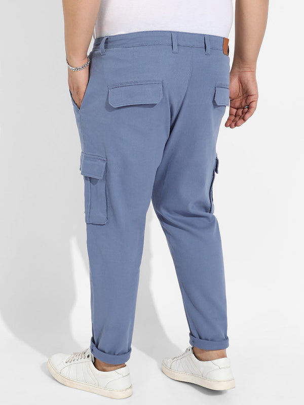 Blue Cargo Trousers - Shop authentic Indian Men's Fashion by Instafab Plus