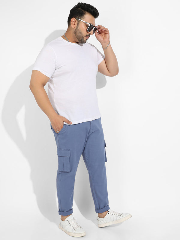 Blue Cargo Trousers - Shop authentic Indian Men's Fashion by Instafab Plus