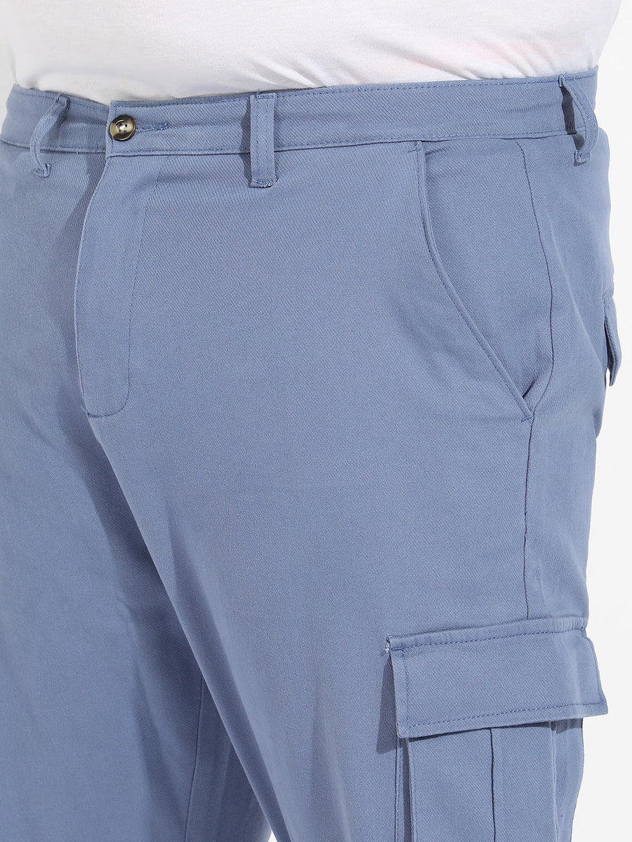 Blue Cargo Trousers - Shop authentic Indian Men's Fashion by Instafab Plus