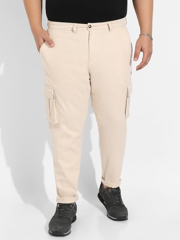 Beige Cargo Trousers - Shop authentic Indian Men's Fashion by Instafab Plus