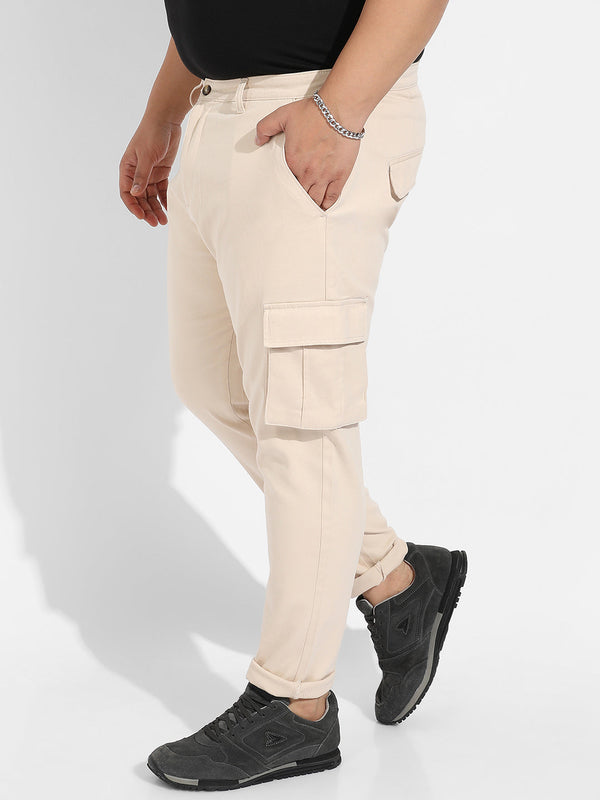 Beige Cargo Trousers - Shop authentic Indian Men's Fashion by Instafab Plus