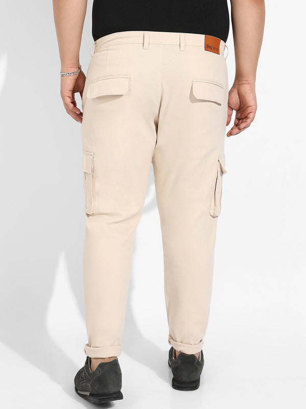 Beige Cargo Trousers - Shop authentic Indian Men's Fashion by Instafab Plus