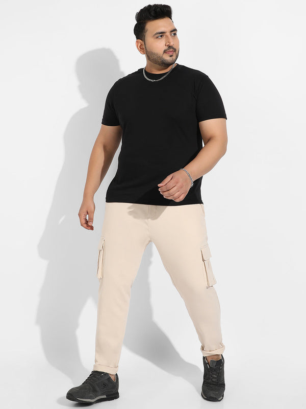 Beige Cargo Trousers - Shop authentic Indian Men's Fashion by Instafab Plus