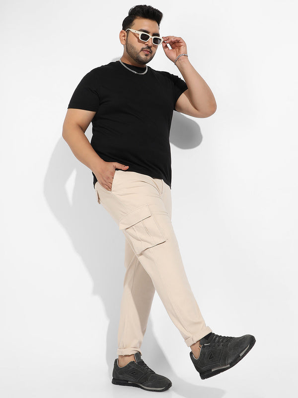Beige Cargo Trousers - Shop authentic Indian Men's Fashion by Instafab Plus