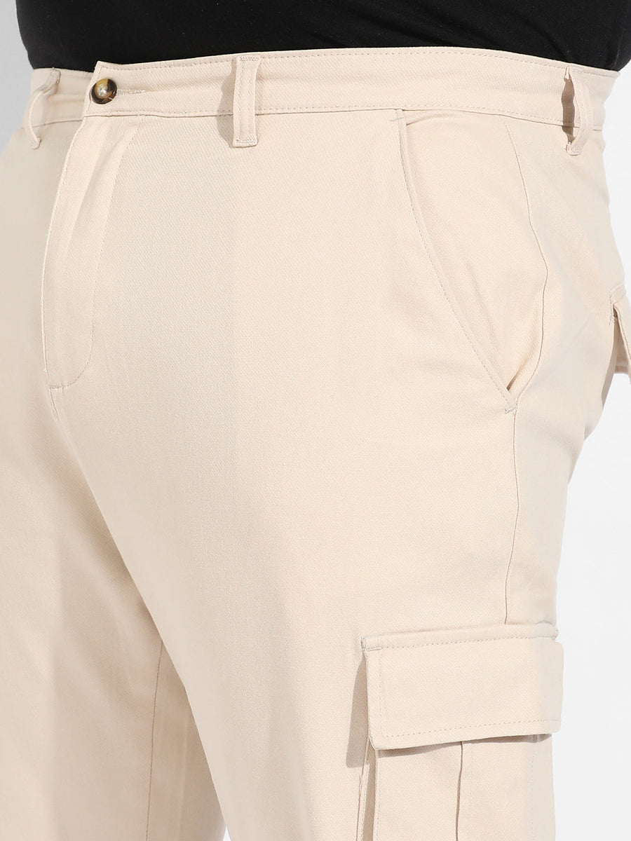 Beige Cargo Trousers - Shop authentic Indian Men's Fashion by Instafab Plus