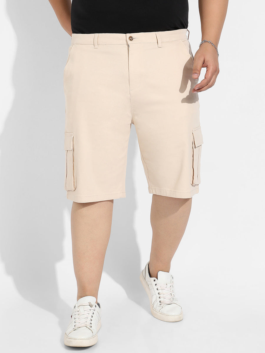 Beige Cargo Shorts - Shop authentic Indian Men's Fashion by Instafab Plus